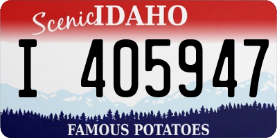 ID license plate I405947