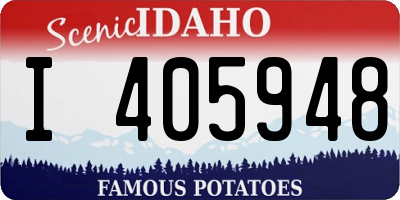 ID license plate I405948