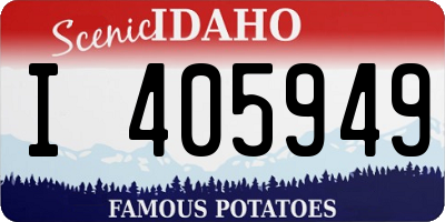 ID license plate I405949