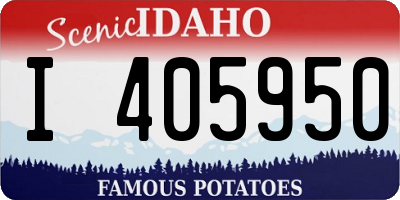 ID license plate I405950