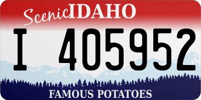 ID license plate I405952