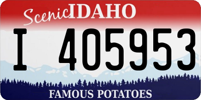 ID license plate I405953