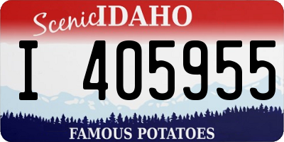 ID license plate I405955