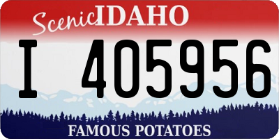 ID license plate I405956