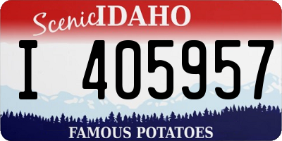 ID license plate I405957