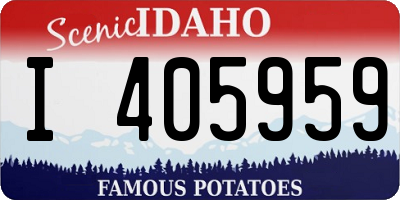 ID license plate I405959