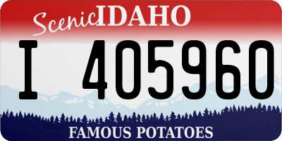 ID license plate I405960