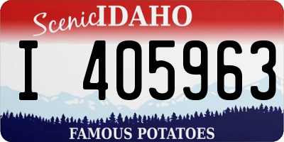 ID license plate I405963