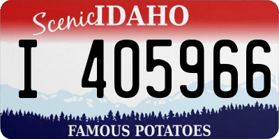 ID license plate I405966