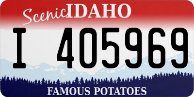 ID license plate I405969