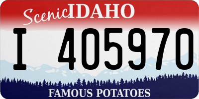 ID license plate I405970