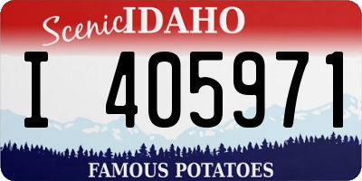 ID license plate I405971