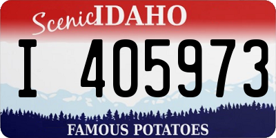 ID license plate I405973