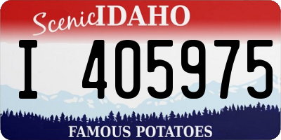 ID license plate I405975