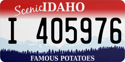 ID license plate I405976