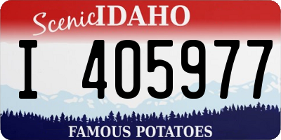 ID license plate I405977