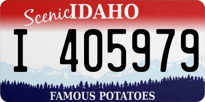 ID license plate I405979