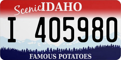 ID license plate I405980