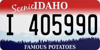 ID license plate I405990
