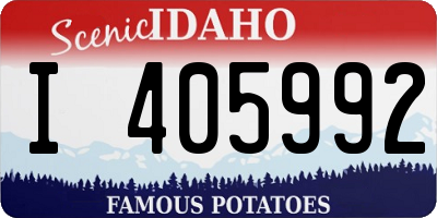 ID license plate I405992