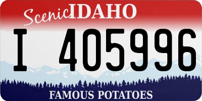 ID license plate I405996