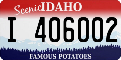 ID license plate I406002
