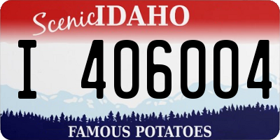 ID license plate I406004