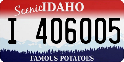 ID license plate I406005