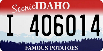 ID license plate I406014