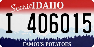 ID license plate I406015