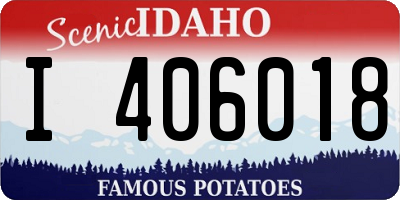 ID license plate I406018