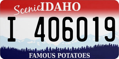 ID license plate I406019