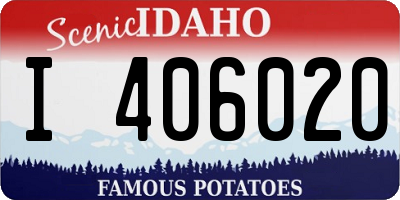 ID license plate I406020