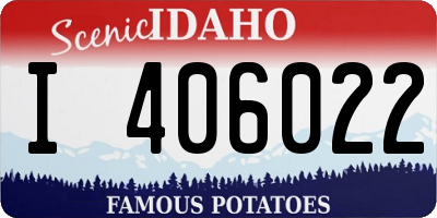 ID license plate I406022