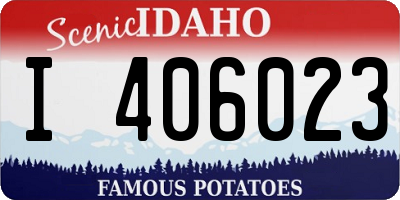 ID license plate I406023
