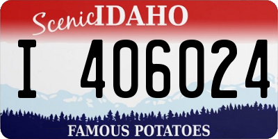 ID license plate I406024