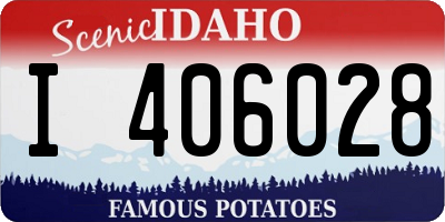 ID license plate I406028