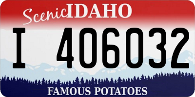 ID license plate I406032