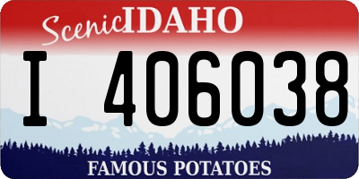 ID license plate I406038