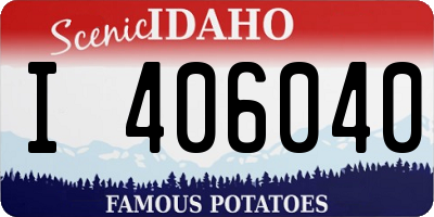 ID license plate I406040
