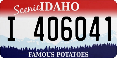 ID license plate I406041