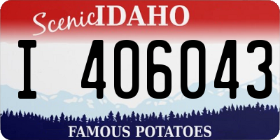ID license plate I406043