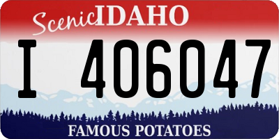 ID license plate I406047