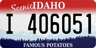 ID license plate I406051