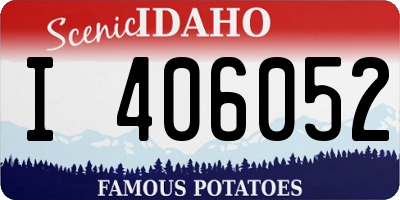 ID license plate I406052