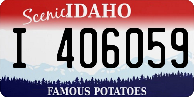 ID license plate I406059