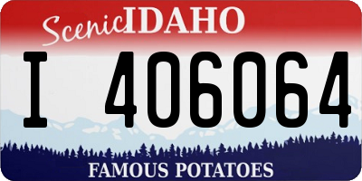 ID license plate I406064