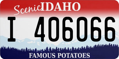 ID license plate I406066