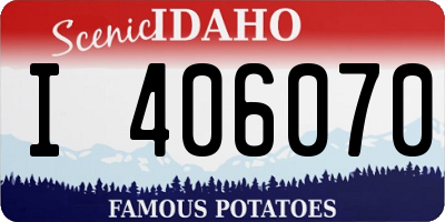 ID license plate I406070