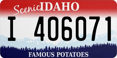 ID license plate I406071
